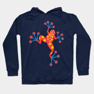 FUN FROGGY WITH BIG FEET Cute Red Spotted Frog Amphibian Nature - UnBlink Studio by Jackie Tahara Hoodie